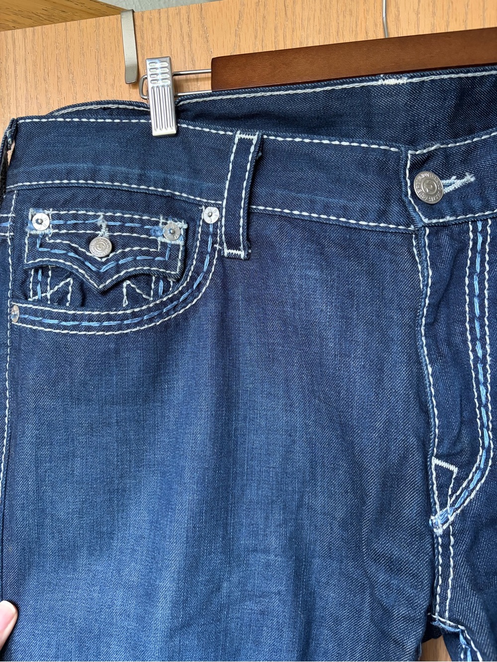 True Religion Men's Blue Boot Cut Jeans 38x32 - Picture 4 of 7